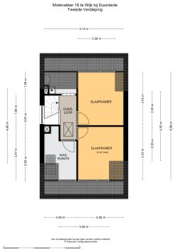 Plattegrond tweede verdieping